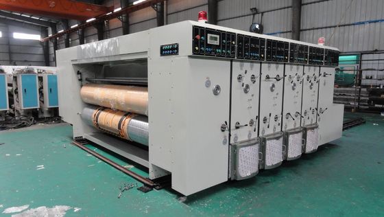 Carton Box Flexo Printing Slotting Die Cutting Machine 180 Sheet/min For Pizza Box Making